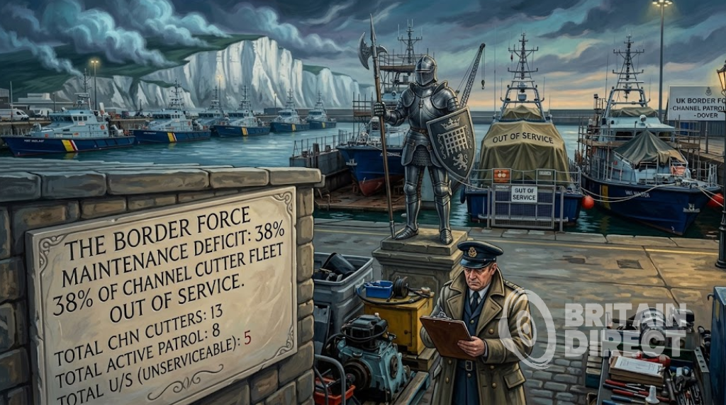 Border Force cutter fleet maintenance deficit